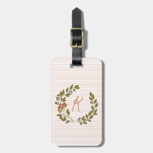 Boho Mit Monogramm Gepäckanhänger (Vorderseite vertikal)