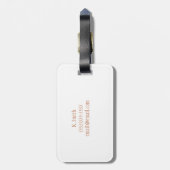 Boho Mit Monogramm Gepäckanhänger (Rückseite vertikal)