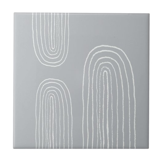 Boho Mitte Jahrhundert Chic Rainbow Fliese (Vorderseite)