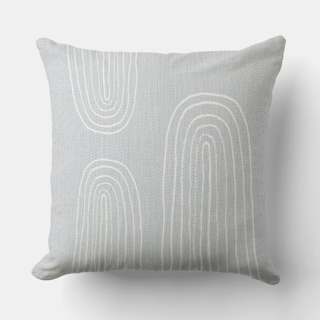 Boho Mitte Jahrhundert Chic Rainbow Kissen (Vorderseite)