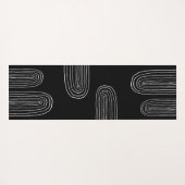 Boho Mitte Jahrhundert Chic Rainbow Monogram Yogamatte (Rückseite (Horizontal))