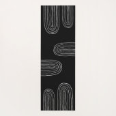 Boho Mitte Jahrhundert Chic Rainbow Monogram Yogamatte (Rückseite)