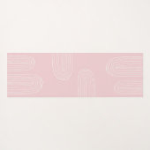 Boho Mitte Jahrhundert Chic Rainbow Monogram Yogamatte (Rückseite (Horizontal))