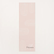 Boho Mitte Jahrhundert Chic Rainbow Monogram