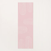 Boho Mitte Jahrhundert Chic Rainbow Monogram Yogamatte (Rückseite)