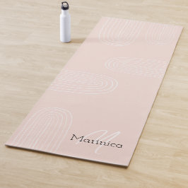 Boho Mitte Jahrhundert Chic Rainbow Monogram Yogamatte