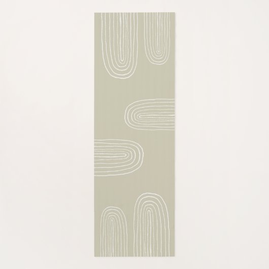 Boho Mitte Jahrhundert Chic Rainbow Yogamatte (Rückseite)