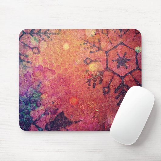 Boho Mixed Media Abstrakt von Angelandspot Mousepad (Mit Mouse)
