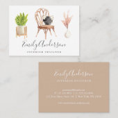 Boho Möbel Interior Design Visitenkarte (Vorne/Hinten)