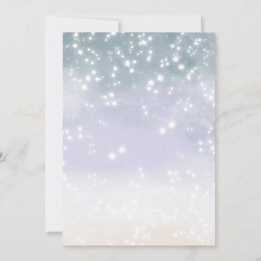 Boho mobile Crib Regenbogenwolken Sterne Babydusch Einladung (Rückseite)