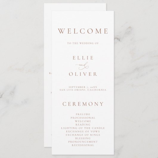 Boho Mocha Mousse White Elegante Minimalistische H Programm (Vorne/Hinten)