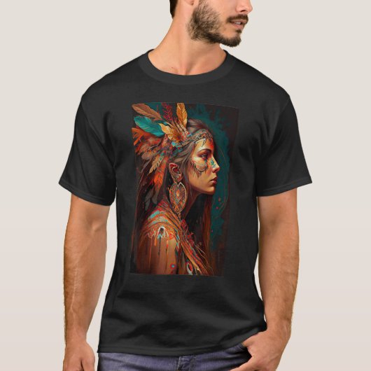 Boho-Modedesigns T-Shirt (Vorderseite)