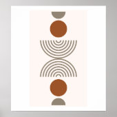 Boho Modern Abstract Geometric Botanical Art Poster (Vorne)