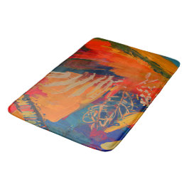 Boho Modern Abstrakt Artwork Badematte