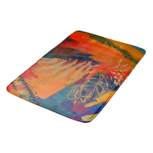 Boho Modern Abstrakt Artwork Badematte