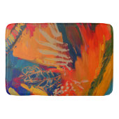 Boho Modern Abstrakt Artwork Badematte (Vorderseite)