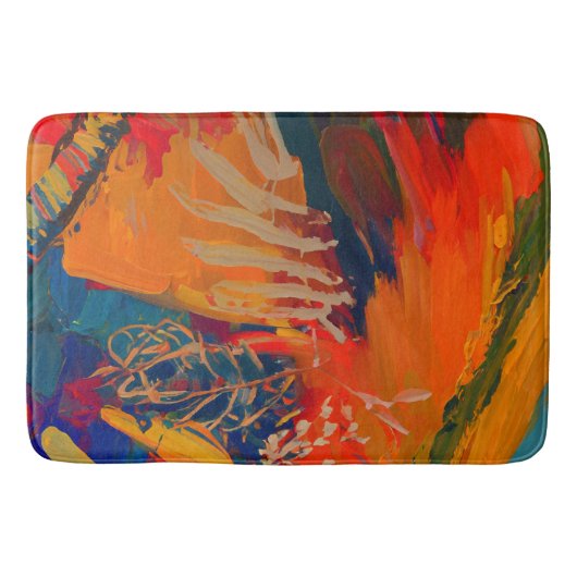 Boho Modern Abstrakt Artwork Badematte (Vorderseite)