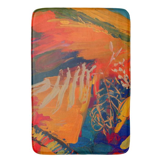 Boho Modern Abstrakt Artwork Badematte (Vorderseite Vertikal)