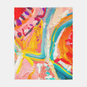 Boho Modern Abstrakt Artwork Fleecedecke (Vorderseite)