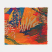Boho Modern Abstrakt Artwork Fleecedecke (Vorderseite (Horizontal))