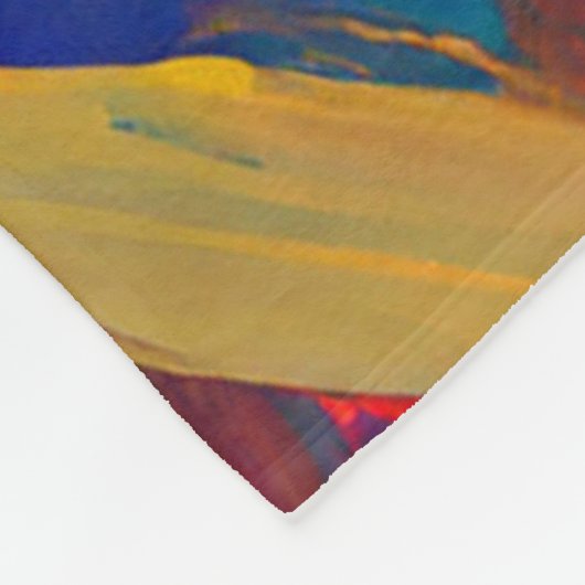 Boho Modern Abstrakt Artwork Fleecedecke (Ecke)