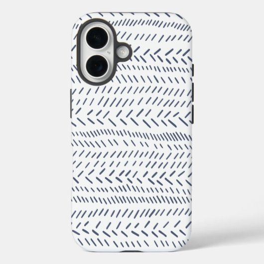 Boho Modern Abstrakt Mudcloth in Navy Case-Mate iPhone Hülle (Rückseite)