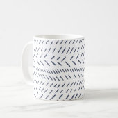 Boho Modern Abstrakt Mudcloth in Navy Kaffeetasse (Vorderseite Links)