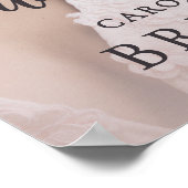 Boho Modern Arch Photo Bridal Shower Welcome Poster (Ecke)