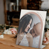 Boho Modern Arch Photo Bridal Shower Welcome Sockelschild