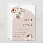 Boho Modern Arch Wedding Einladung (Vorderseite)