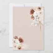 Boho Modern Arch Wedding Einladung (Rückseite)