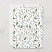 Boho Modern Arch Weihnachtsfeier Einladung (Rückseite)