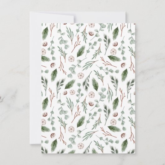 Boho Modern Arch Weihnachtsfeier Einladung (Rückseite)