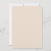 Boho Modern Beige Terracotta Script Wedding Arch Einladung (Rückseite)