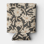 Boho Modern Botanical Black Ivory Wedding Dosenkühler (Vorderseite)