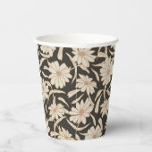 Boho Modern Botanical Black Ivory Wedding Pappbecher (Rechts)