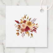 Boho Modern Burnt Orange Terracotta Floral Wedding Geschenkanhänger (Rückseite)