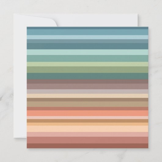 Boho Modern Chic Stripes Feiertagskarte (Vorderseite)
