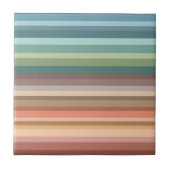 Boho Modern Chic Stripes Fliese (Vorderseite)