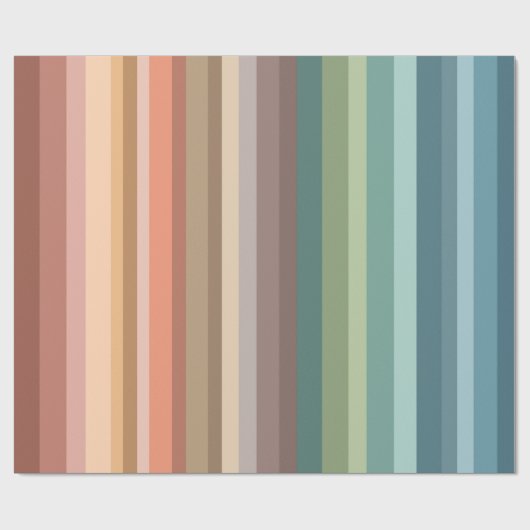 Boho Modern Chic Stripes Geschenkpapier (Flach)