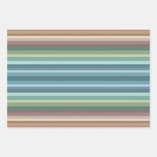 Boho Modern Chic Stripes Geschenkpapier Set (Vorderseite 2)