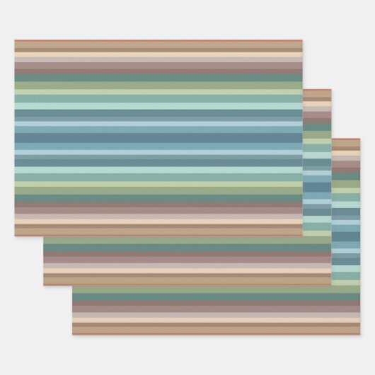 Boho Modern Chic Stripes Geschenkpapier Set (Set)