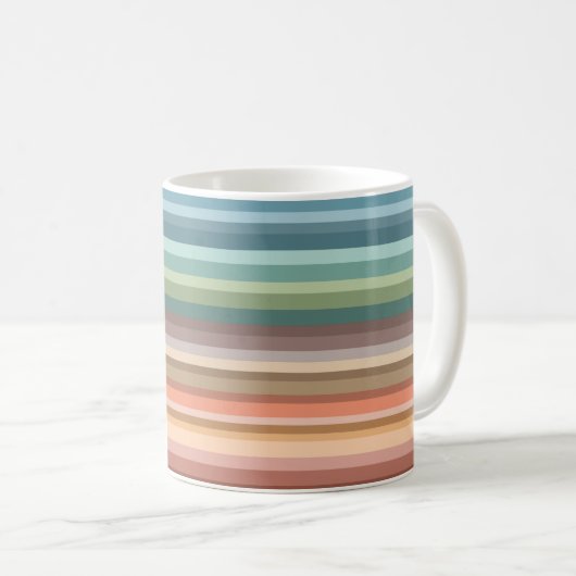 Boho Modern Chic Stripes Kaffeetasse (VorderseiteRechts)