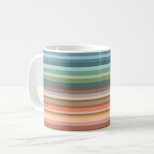 Boho Modern Chic Stripes Kaffeetasse (Vorderseite Links)