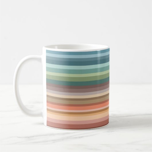 Boho Modern Chic Stripes Kaffeetasse (Links)