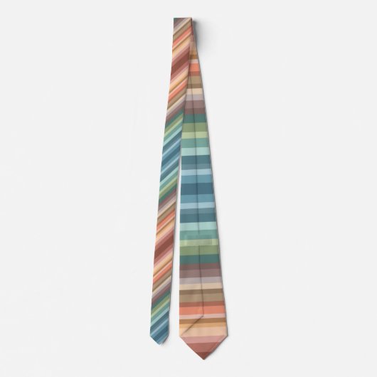 Boho Modern Chic Stripes Krawatte (Rückseite)