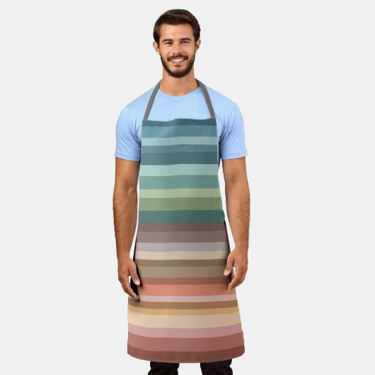 Boho Modern Chic Stripes Schürze (Getragen)