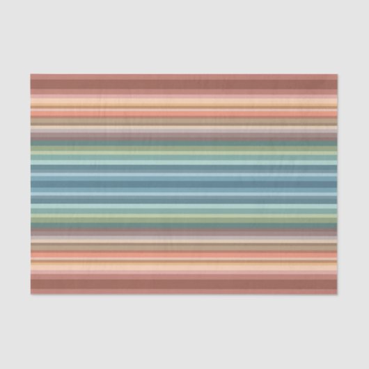 Boho Modern Chic Stripes Seidenpapier (Vorderseite)