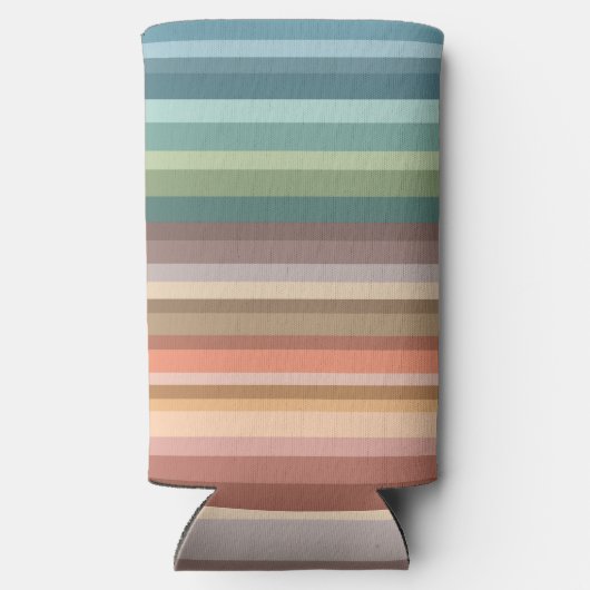 Boho Modern Chic Stripes Selters Dosenkühler (Rückseite)