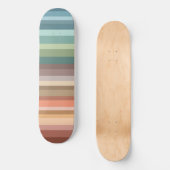 Boho Modern Chic Stripes Skateboard (Vorderseite)